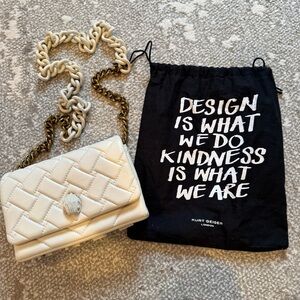 Kurt Geiger Cream Quilted Mini Bag